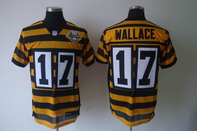 Nike NFL Steelers 17 Wallace Yellow throwback Jersey 80 Seasons