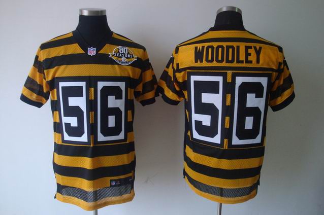 Nike NFL Steelers 356 Woodley Yellow throwback Jersey 80 Seasons