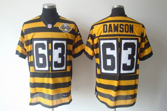 Nike NFL Steelers 63 Dawson Yellow throwback Jersey 80 Seasons