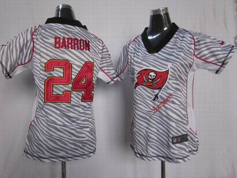 Nike NFL Tampa Bay Buccaneers 24# Barron women zebra fashion jersey
