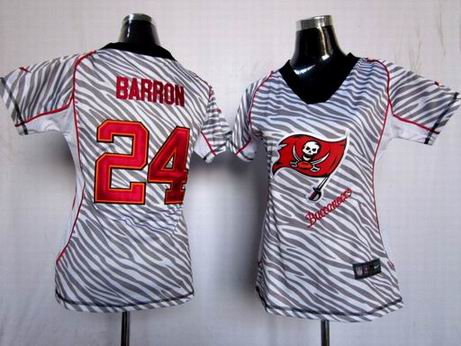 Nike NFL Tampa Bay Buccaneers 24 Barron women zebra fashion jersey