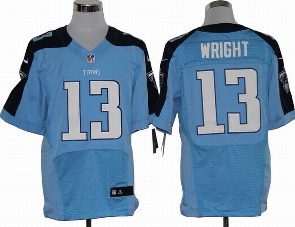 Nike NFL Tennessee Titans 13 Wright light blue elite jersey