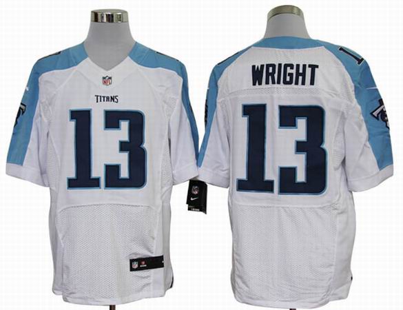 Nike NFL Tennessee Titans 13 Wright white elite jersey