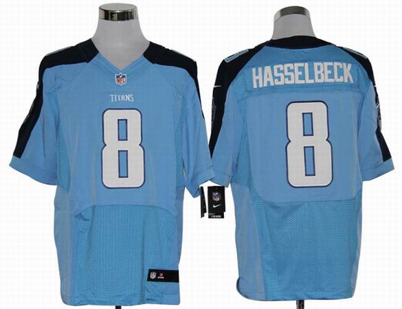Nike NFL Tennessee Titans 8 Hasselbeck light blue elite jersey