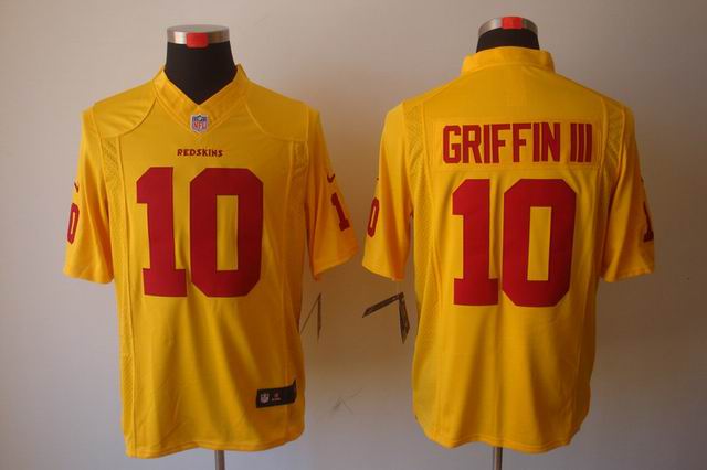 Nike NFL Washington RedSkins 10 Griffin III yellow Limited Jerseys