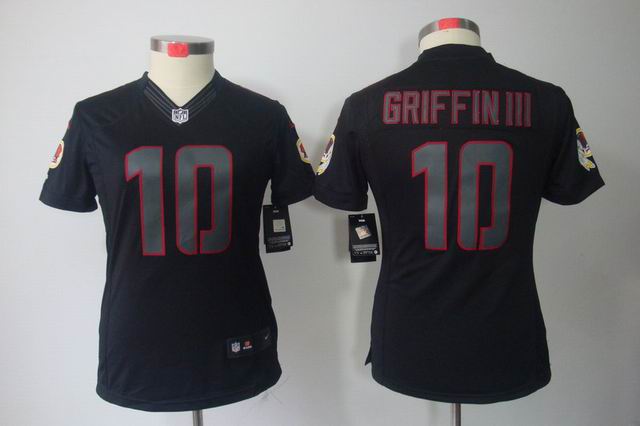 Nike NFL Washington Redskins 10 Griffin III Impact Limited black women jersey