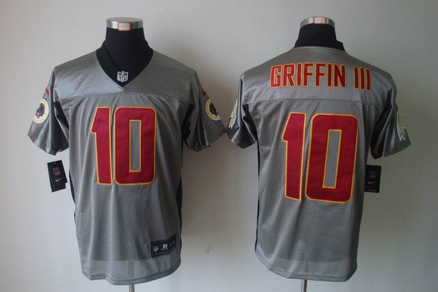 Nike NFL Washington Redskins 10 Griffin III grey shadow jersey