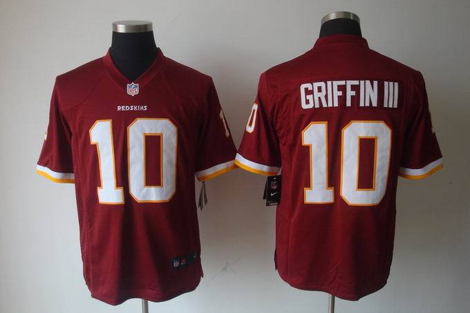 Nike NFL Washington Redskins 10 Griffin III red Game Jersey