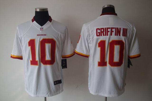 Nike NFL Washington Redskins 10 Griffin III white game Jersey