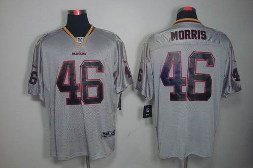 Nike NFL Washington Redskins 46 Morris lights out grey elite jersey