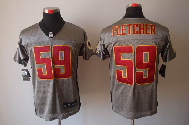 Nike NFL Washington Redskins 59 Fletcher grey shadow jersey