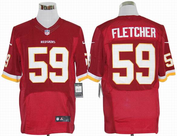 Nike NFL Washington Redskins 59 Fletcher red Elite Jersey