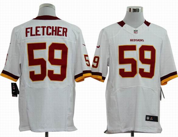 Nike NFL Washington Redskins 59 Fletcher white Elite Jersey