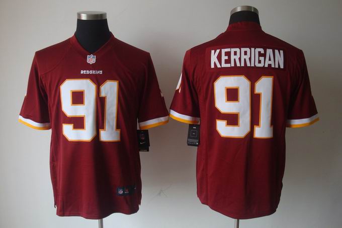 Nike NFL Washington Redskins 91 Kerrigan red Game Jersey