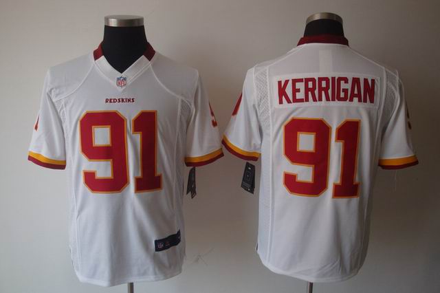 Nike NFL Washington Redskins 91 Kerrigan white game jersey
