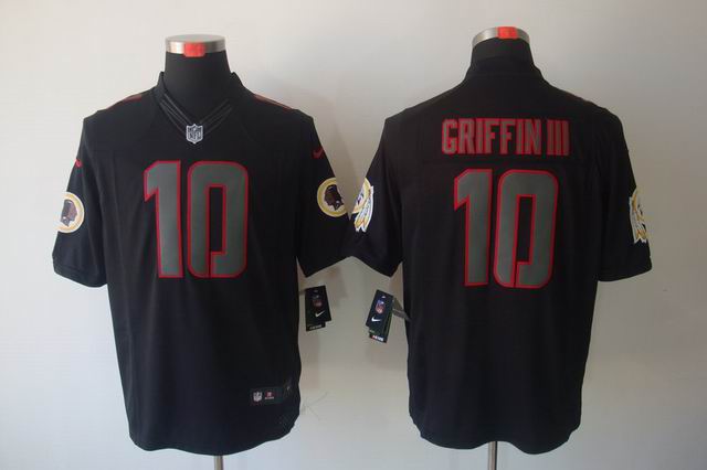 Nike NFL Washinton Redskins 10 Griffin III Impact black limited jersey