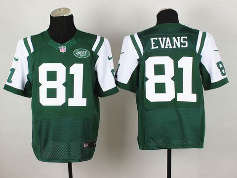 Nike NFL new york jets 81 Evans green elite jersey
