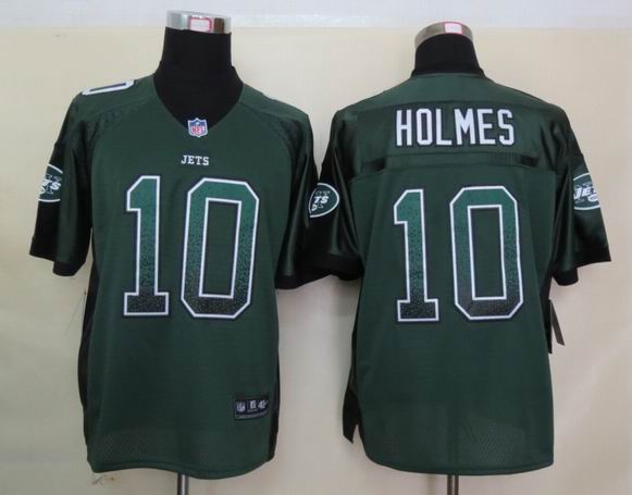 Nike New York Jets 10 Holmes Drift Fashion Green Elite Jerseys