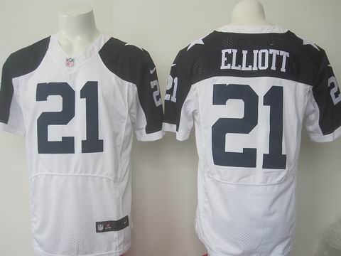 Nike Nfl Dallas Cowboys #21 Ezekiel Elliott thanksgiving white elite Jersey
