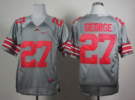 Nike Ohio State Buckeyes Eddie George 27 Grey College Football Jersey