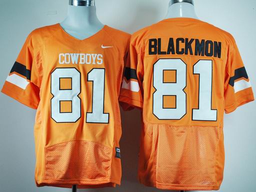 Nike Oklahoma State Cowboys Justin Blackmon 81 Orange Pro Combat College Football Jersey
