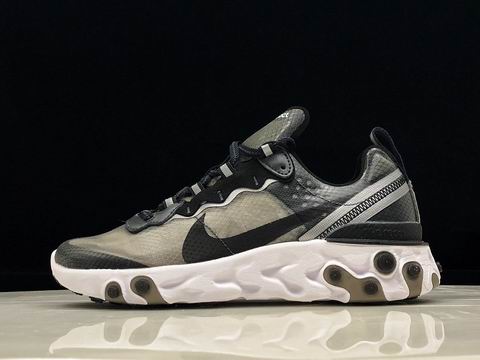 Nike React Element 87 shoes black white