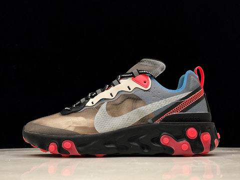 Nike React Element 87 shoes brown blue red