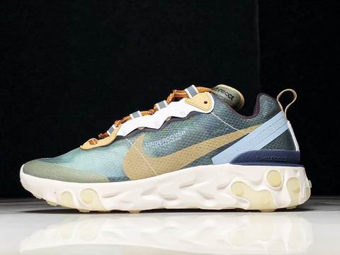 Nike React Element 87 shoes green brown