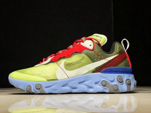 Nike React Element 87 shoes green red blue
