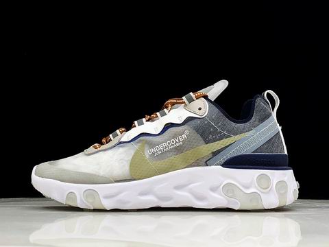 Nike React Element 87 shoes grey blue brown green