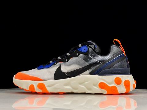 Nike React Element 87 shoes grey blue orange