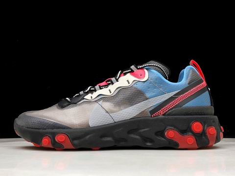 Nike React Element 87 shoes grey red blue