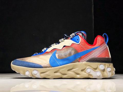 Nike React Element 87 shoes sandy blue red