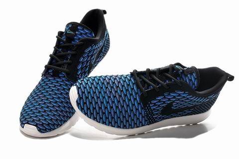 Nike Roshe Flyknit shoes blue black