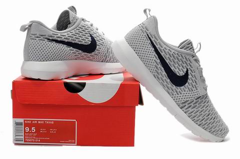 Nike Roshe Flyknit shoes grey blue