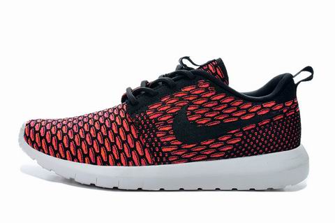 Nike Roshe Flyknit shoes red black