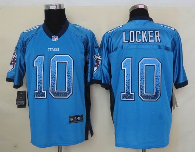 Nike Tennessee Titans 10 Locker Drift Fashion Blue Elite Jerseys