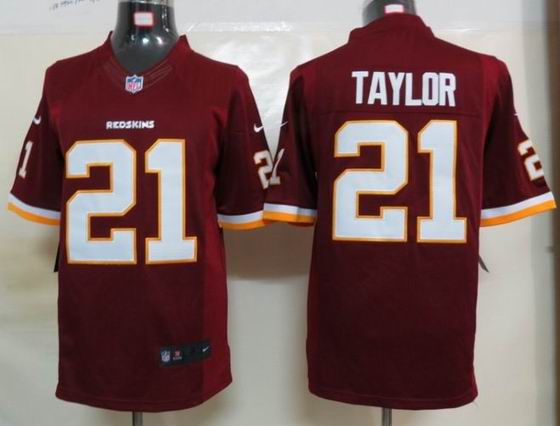 Nike Washington Red Skins 21 Taylor Red Limited Jerseys