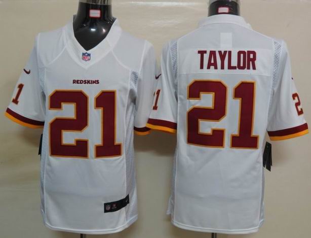 Nike Washington Red Skins 21 Taylor White Limited Jerseys