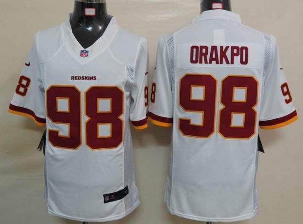 Nike Washington Red Skins 98 Orakpo White Limited Jerseys