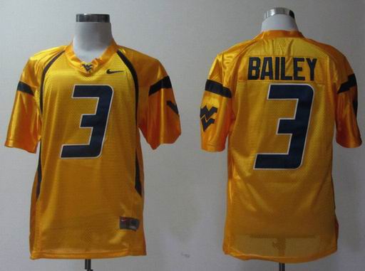Nike West Virginia Mountaineers Stedman Bailey 3 Golden College Football Jersey