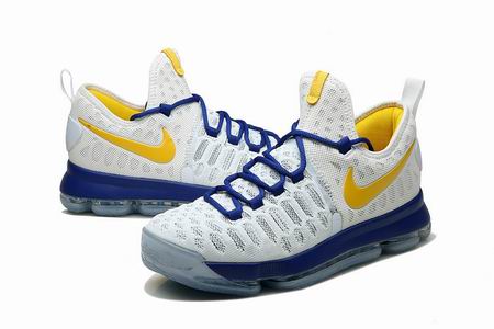 Nike Zoom KD 9 shoes white blue yellow