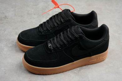 Nike air force 1 low shoes black brown
