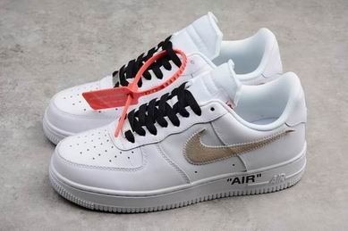 Nike air force 1 low shoes white golden