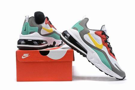 Nike air max 270 react shoes white grey red green