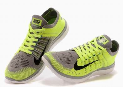 Nike free 4.0 flyknit shoes blue grey