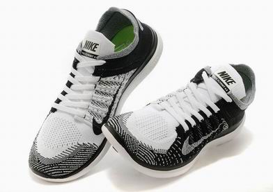 Nike free 4.0 flyknit shoes white black