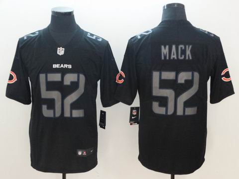 Nike nfl Chicago Bears #52 Khalil Mack Impact black rush jersey