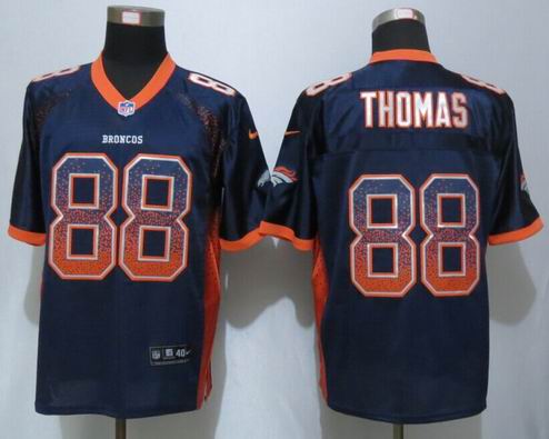 Nike nfl Denver Broncos 88 Thomas Drift Fashion Blue Elite Jersey