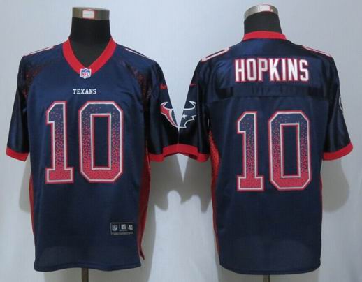 Nike nfl Houston Texans 10 Hopkins Drift Fashion Blue Elite Jersey